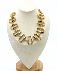 Collar Maxi Eslabones Latidos Irregular Dorado