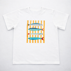 Camiseta manga corta estampada peces rayas - Bambú Rosa Joyas y Accesorios