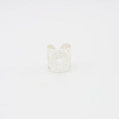 Anillo Margaritas Calado Plateado - Bambú Rosa Joyas y Accesorios