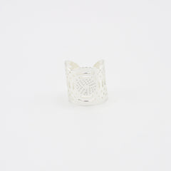 Anillo Circulos Calado Plateado - Bambú Rosa Joyas y Accesorios