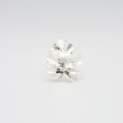 Anillo Hoja Balazo Plateado Boreal - Bambú Rosa Joyas y Accesorios