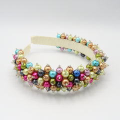 Diadema Tejida Multicolores primavera - Bambú Rosa Joyas y Accesorios