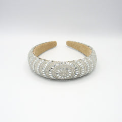 Diadema Cristales Visos Plateada - Bambú Rosa Joyas y Accesorios