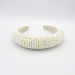 Set Diadema y pulseras Perlas Tejida Blanca