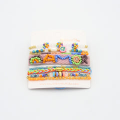 Set De Pulseras Tejida Amor Multicolor