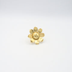 Anillo Flor Margarita Musa Dorado