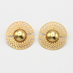 Aretes Maxi Topos Semilla Dorado