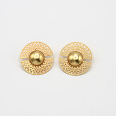 Aretes Maxi Topos Semilla Dorado