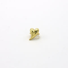 Ear Cuff Corazones Gota Dorado