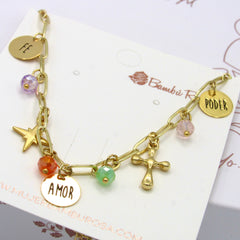 Collar Dijes Surtidos Esperanza - Protección y Alegria