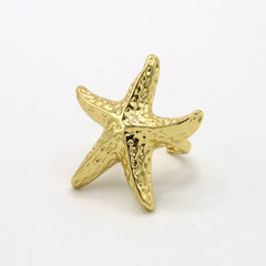 Anillo Estrella De Mar Dorado