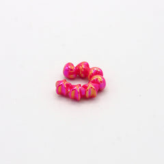 Ear Cuff Porcelanicron Esencial Visos Fucsia - Bambú Rosa Joyas y Accesorios