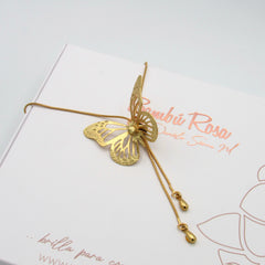 Collar Corbatín Mariposa Balín Dorado