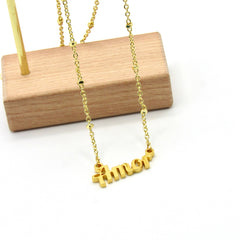 Collar Frase AMOR Dorado