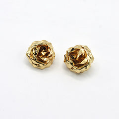 Aretes Maxi Topo Rosa Dorado - Bambú Rosa Joyas y Accesorios
