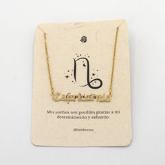 Collar de Signos Zodiacales Dorado