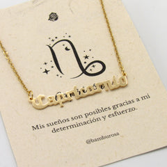 Collar de Signos Zodiacales Dorado