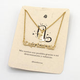 Set Collares de Signos Zodiacales Dorado