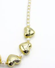 Collar Corazon Latidos Dorado