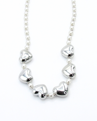 Collar Corazon Latidos Plateado