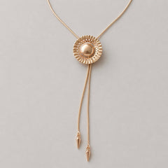 Collar Bola Florecer Dorado - Bambú Rosa Joyas y Accesorios