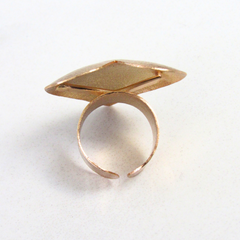 Anillo maxi corazón latidos Dorado - Bambú Rosa Joyas y Accesorios
