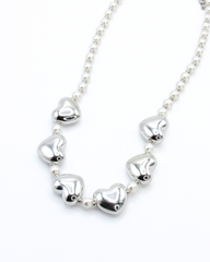 Collar Corazon Latidos Plateado