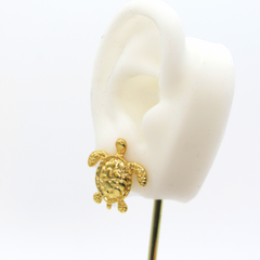 Aretes Topos Tortugas Doradas - Bambú Rosa Joyas y Accesorios