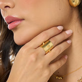 Anillo Argolla Balines Dorado