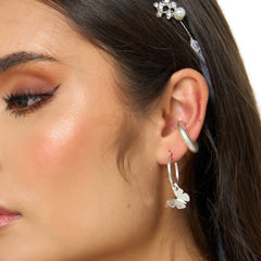 Earcuff Liso Plateado Musa