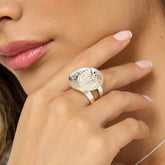 Anillo Nudo Enredadera Plateado