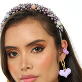 Diadema Tejida Christmas Plateada - Bambú Rosa Joyas y Accesorios