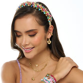 Diadema Tejida Multicolores primavera - Bambú Rosa Joyas y Accesorios