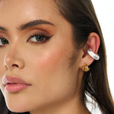 Earcuff Arcilla Blanco Betiado Grís