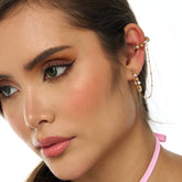 Set Earcuff + Candonga Balines y Perla Entorchados Dorado