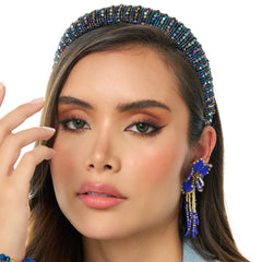 Diadema Cristales Boreal Visos - Bambú Rosa Joyas y Accesorios