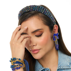 Diadema Cristales Boreal Visos - Bambú Rosa Joyas y Accesorios