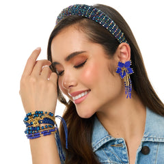 Diadema Cristales Boreal Visos - Bambú Rosa Joyas y Accesorios