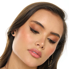 Set Earcuff + Topo Corazones Pintados Dorado