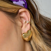 Aretes Maxi Topos Corazón Dorado