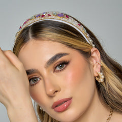 Diadema Piedra Picada Visos Conexión Blanca