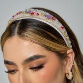 Diadema Piedra Picada Visos Conexión Blanca