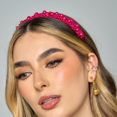 Diadema Esferas Conexión Fucsia
