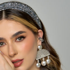 Ear Cuff Entorchado Plateado Murano Conexión