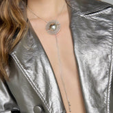 Collar Corbatín Semilla Plateado