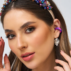 Aretes Gancho Hojas Mini Plateado - Bambú Rosa Joyas y Accesorios