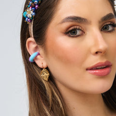 Aretes Gancho Hojas Mini Dorado - Bambú Rosa Joyas y Accesorios