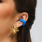 Earcuff Maxi Arcilla Azul - Bambú Rosa Joyas y Accesorios