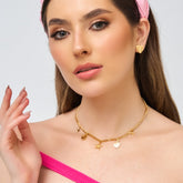 Collar Cadena Sol Dorada Dijes Surtidos - Bambú Rosa Joyas y Accesorios