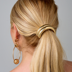 Accesorio para el cabello Maxi Liso Doble Dorado